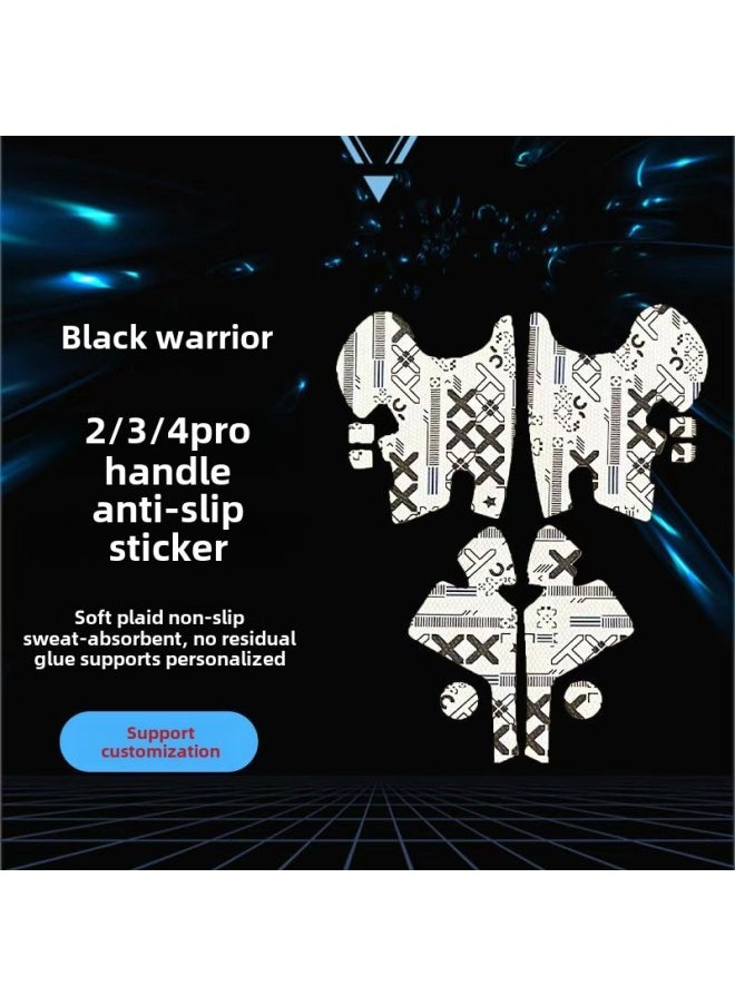 Generic - Suitable For Black Samurai 2 Handle Non-slip Game Machine Handle Special Sweat Absorbing Sticker Black Samurai 3/4 Handle Grip Protection-Color:Pure Black - Image 1