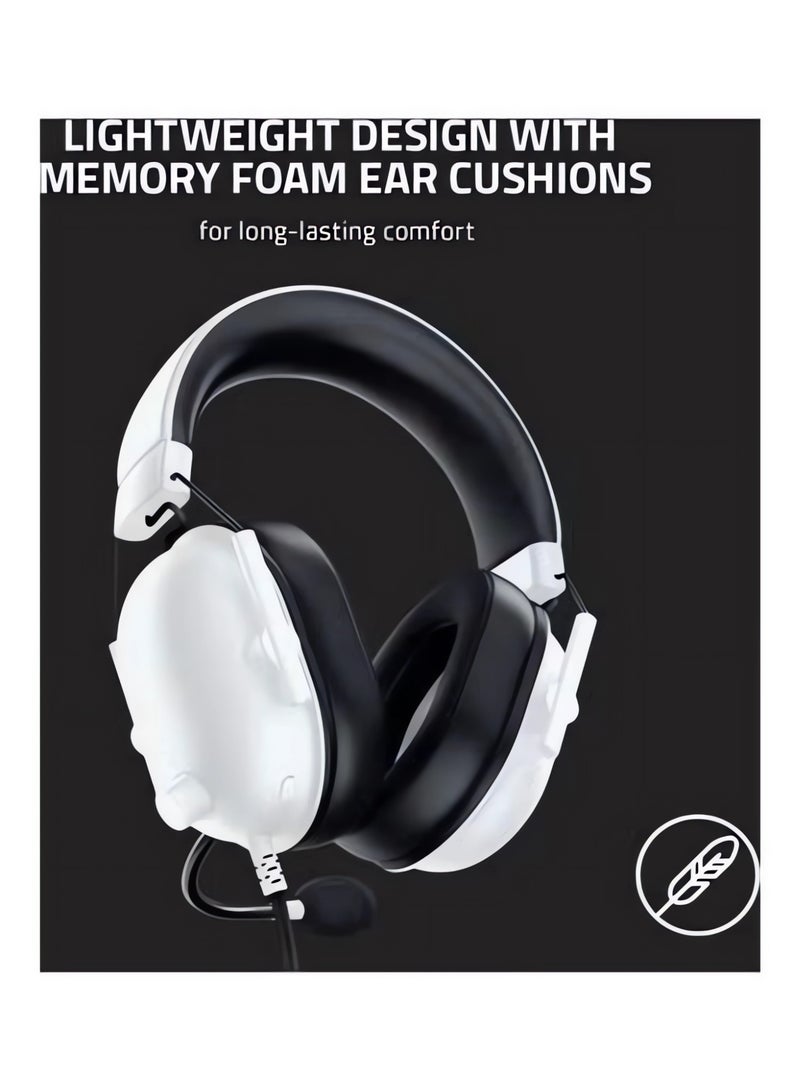 Gaming e-sports Headset: 7.1 Surround Sound - 50mm Drivers - Memory Foam Cushion - for PC, Mac, PS4, PS5, Switch, Xbox One, Xbox Series X|S, Mobile - 3.5mm Audio Jack - White - Image 5