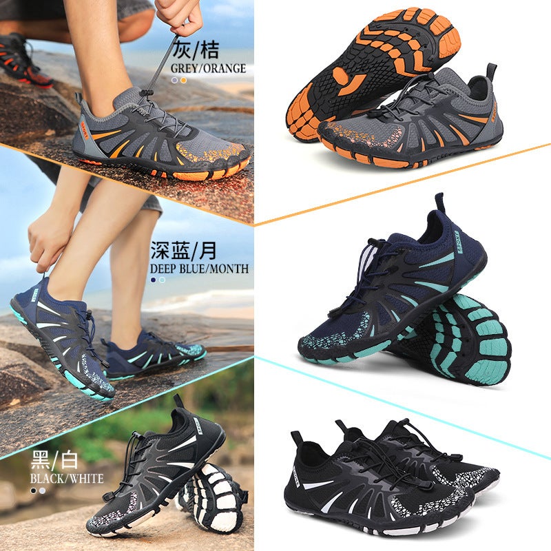 New beach shoes men''s and women''s swimming diving wading shoes couple''s non-slip upstream shoes hiking five-finger fitness hiking shoes - Image 3