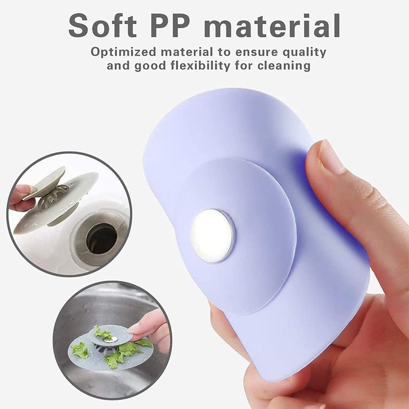 Nathgra Shower Drain Stopper, Universal Bathtub Stopper Plug Cover, 2-in-1 Strainers Silicone Bathtub Drain Cover and Strainer Protector for Floor, Laundry, Kitchen and Bathroom (Pack of-3) - Image 2