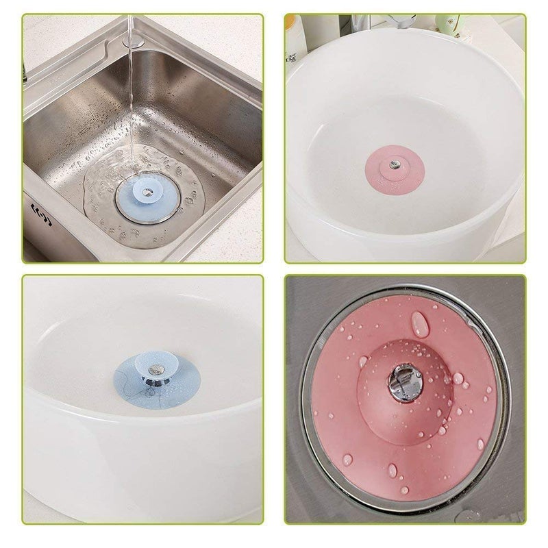Nathgra Shower Drain Stopper, Universal Bathtub Stopper Plug Cover, 2-in-1 Strainers Silicone Bathtub Drain Cover and Strainer Protector for Floor, Laundry, Kitchen and Bathroom (Pack of-3) - Image 3