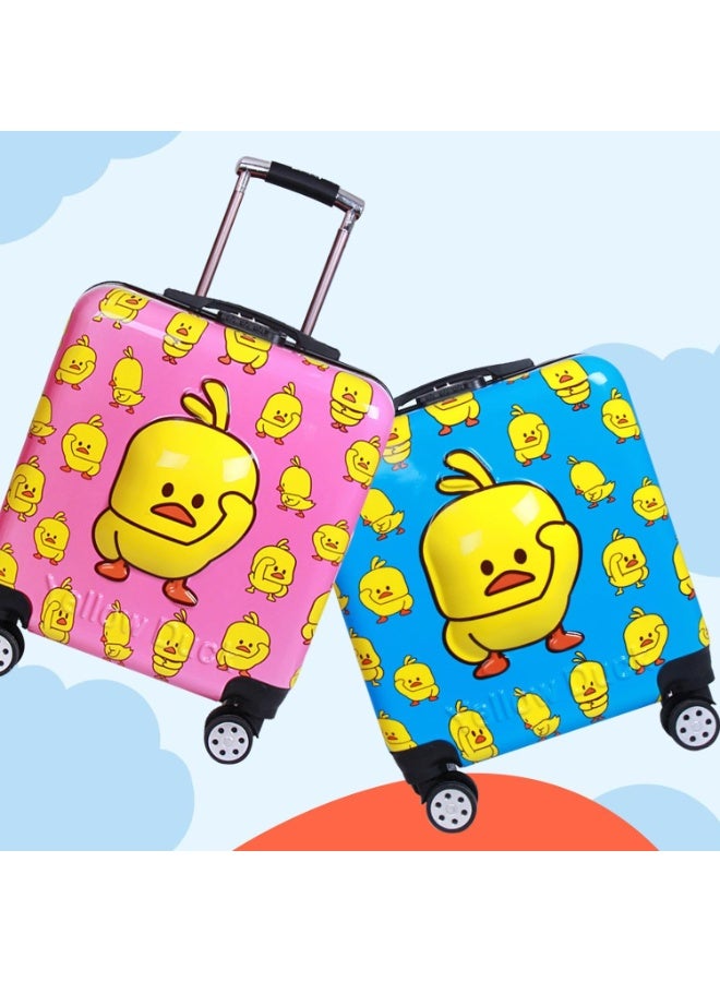 Jorunb 18inch Kids Luggage With Wheels, Travel Rolling Suitcase, Hardshell Travel Luggage for Girls Boys (Duck-Pink) - Image 3