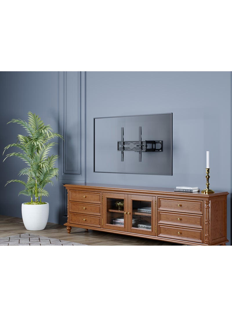 سكيل تك حامل حائطي دوار للتلفزيون SH 990P لشاشات LCD LED مقاس 60-120 بوصة، VESA 900x600، ذراع قابل للتمديد 75-703 مم، سعة تحميل 90 كجم - أسود - Image 5