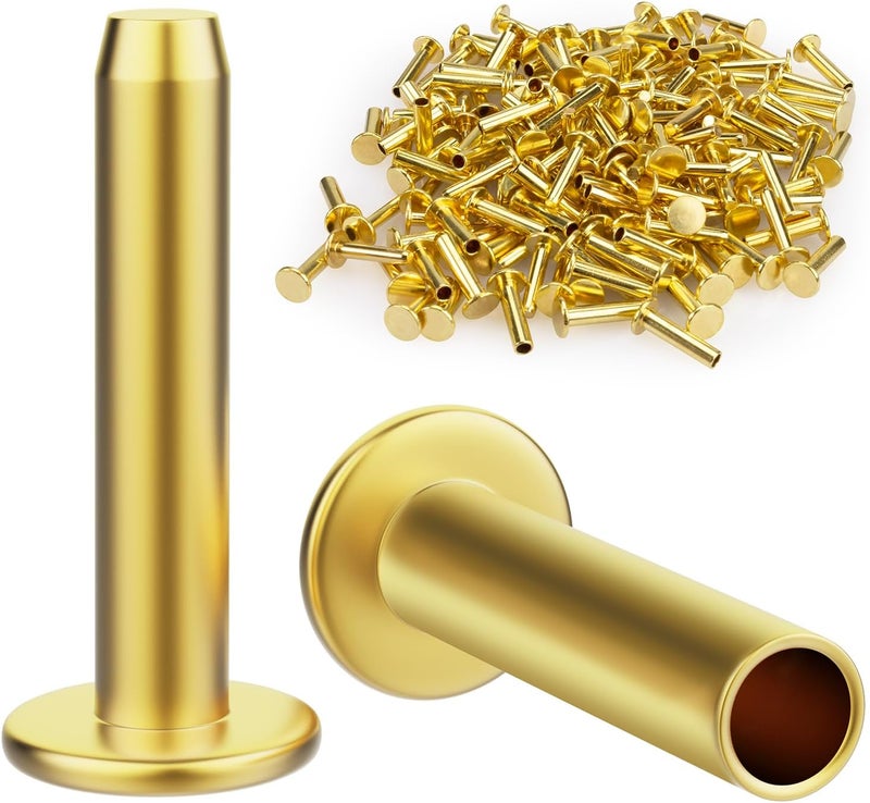 SuperDi Cutlers Cutlery Rivets 5/16" x 5/8" Knife Making Handle Pins- Brass - 50 Sets - Image 1