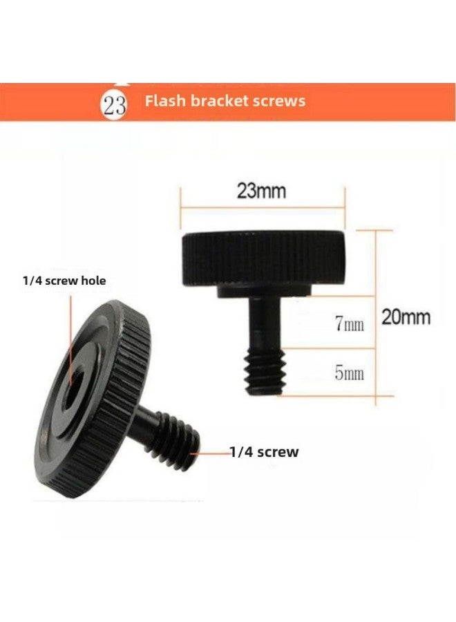 Generic PTZ Base Conversion Screw 1/4 Interchange 3/8 Tripod Foot Nail Camera Quick Mount Plate Screw Lamp Frame Conversion-Body Color:Flash Bracket Screws  - Image 1