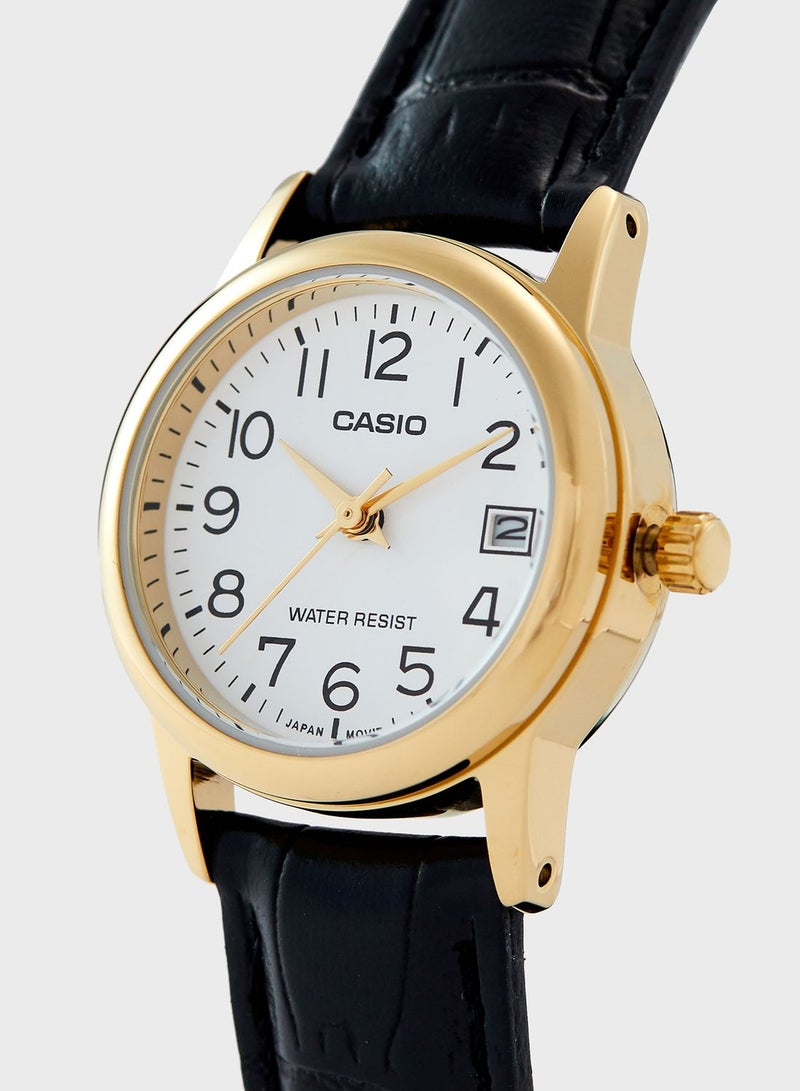 CASIO Leather Strap Analog Watch - Image 2