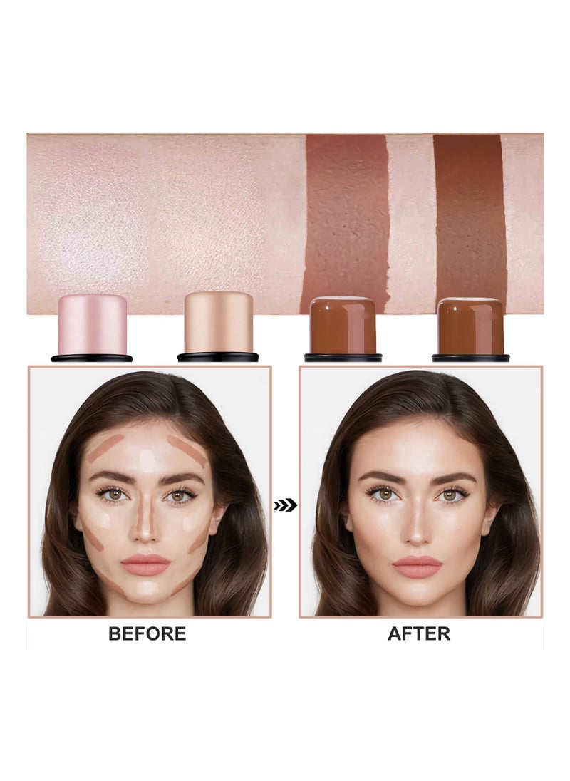 Generic 2 Pcs Concealer Stick Set, Non-Greasy & Non-Drying Cream Contour Makeup Pencil, Smooth Brightening & Shading, Long-Lasting Waterproof Matte Finish, Blendable & Lightweight for All Skin Types.  - Image 5