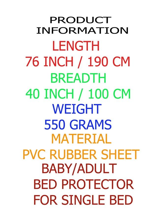 Ecosoft Plastic Sheetpvc Sheet For Kidsrubber Sheet For Babiesbed Wetting Protector(40 X 76 Inches) (Rubber Sheet 2 Meter)  - Image 5
