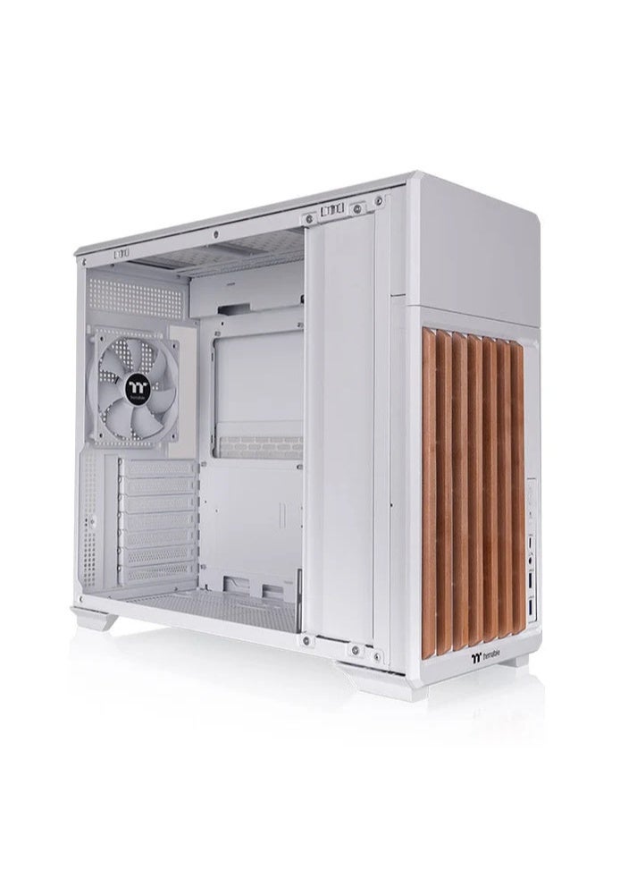 Thermaltake TR300 WS Snow Mid Tower PC Case, ATX/Micro-ATX/Mini-ITX, Tempered Glass, Wood Accents, Up to 360mm AIO, 410mm GPU, 8×120mm Fan Support, USB Type-C, Snow White | CA-11M-00M6WN-WS Snow White - Image 3