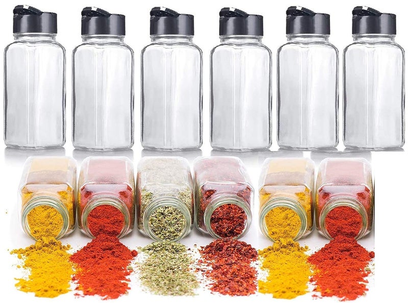 MARMIX Square Spice Jars Spice ShakerPourer with Lid 135 ML Great for Spices Herbs Seasonings 9 - Image 2