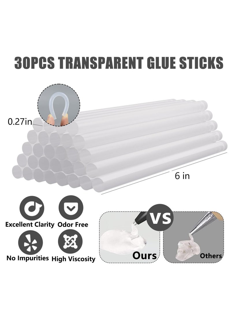 Generic Glue Gun, Hot Glue Gun Kit Cordless & Rechargeable with 30PCS Glue Sticks, Glue Gun and Sticks Set 10 Mins Smart Power-Off Mini Glue Gun for Crafts School DIY Projects Quick Repairs, Pink  - Image 4