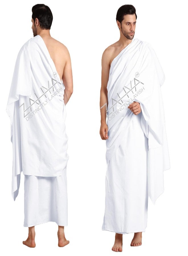 ZAHYA Bamboo Ihram for Men - 100% Pure Bamboo, Odor Free, Sweat Absorbent, Cool in Summer - Hajj & Umrah - Image 1