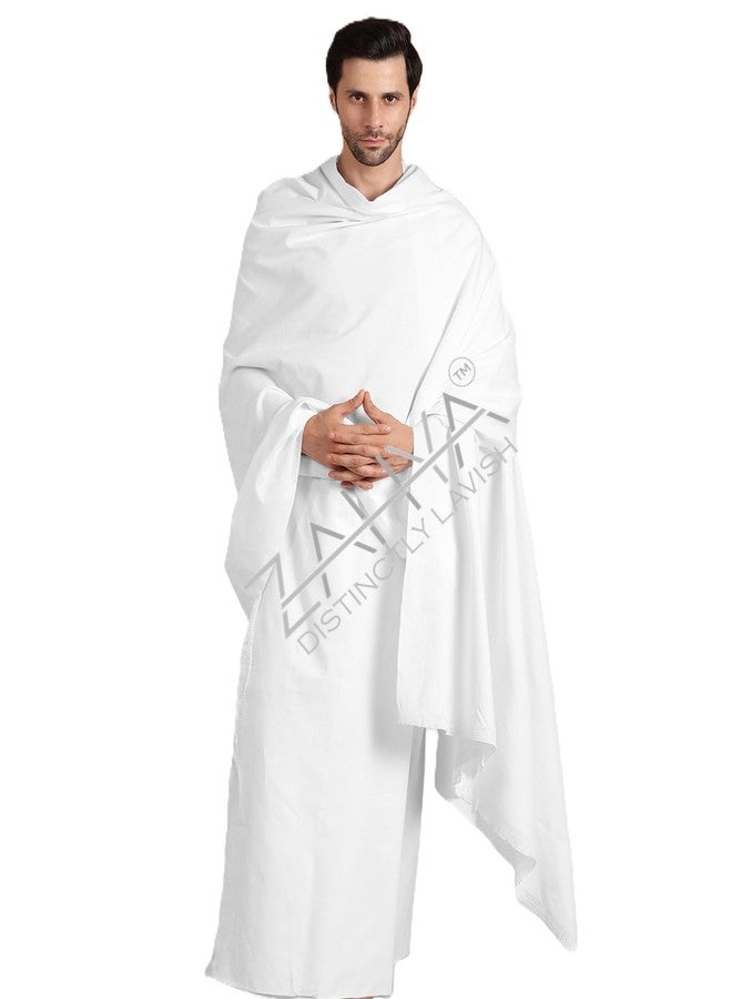 ZAHYA Bamboo Ihram for Men - 100% Pure Bamboo, Odor Free, Sweat Absorbent, Cool in Summer - Hajj & Umrah - Image 3