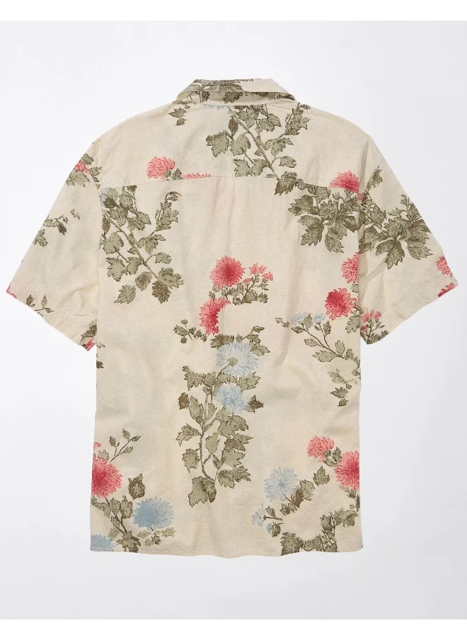 American Eagle AE Tropical Button-Up Poolside Shirt