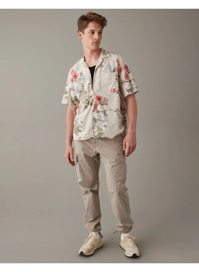 American Eagle AE Tropical Button-Up Poolside Shirt