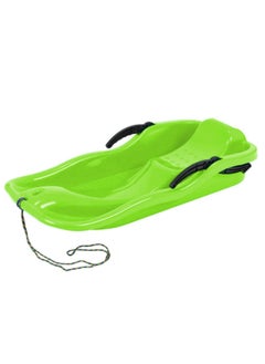 RollsTimi  Outdoor Sports Plastic Skiing Boards Sled Luge Snow Grass Sand Board Ski And Snowboard With Rope-Green  - Image 1