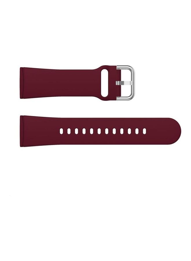NIBEMINENT Silicone Replacement Strap For Fitbit Versa 3 Wine Red - Image 2