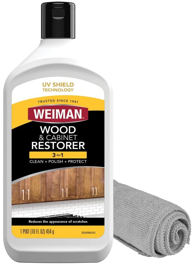 Weiman Wood and Cabinet Restorer 3-In-1 Bundle - Removes Dirt, Residue, Dust, Reduces Scratches, Restore Shine, Prevent Fading, UV Shield Technology, Safe for Antique Wood, Tables, Chairs, Cabinets - Image 1
