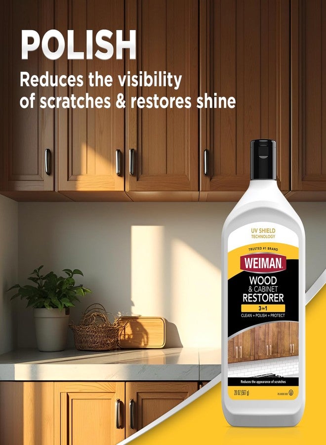 Weiman Wood and Cabinet Restorer 3-In-1 Bundle - Removes Dirt, Residue, Dust, Reduces Scratches, Restore Shine, Prevent Fading, UV Shield Technology, Safe for Antique Wood, Tables, Chairs, Cabinets - Image 5