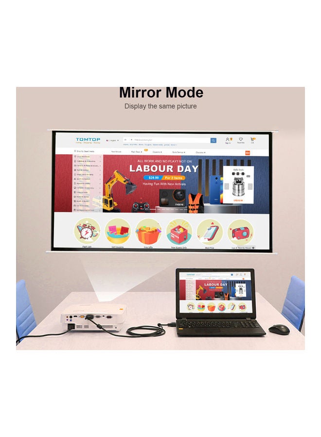 NIBEMINENT VGA Male To Female Cable For Desktop/Laptop/Projector Black - Image 5