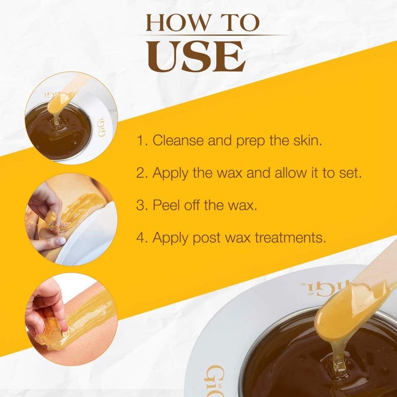 GiGi Brazilian Body Hard Wax - Non-Strip Formula for Sensitive and Delicate Areas, 396g - Image 3