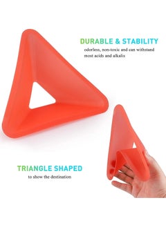 Generic 50 Pieces Triangle Soccer Training Discs, Soccer Agility Training Cones, Portable Field Marking Equipment  - Image 2