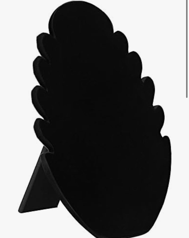 Hand Shaped Jewelry Display Stand, Black, 28x20cm, 2 Pieces, with Foldable Stand - Image 2