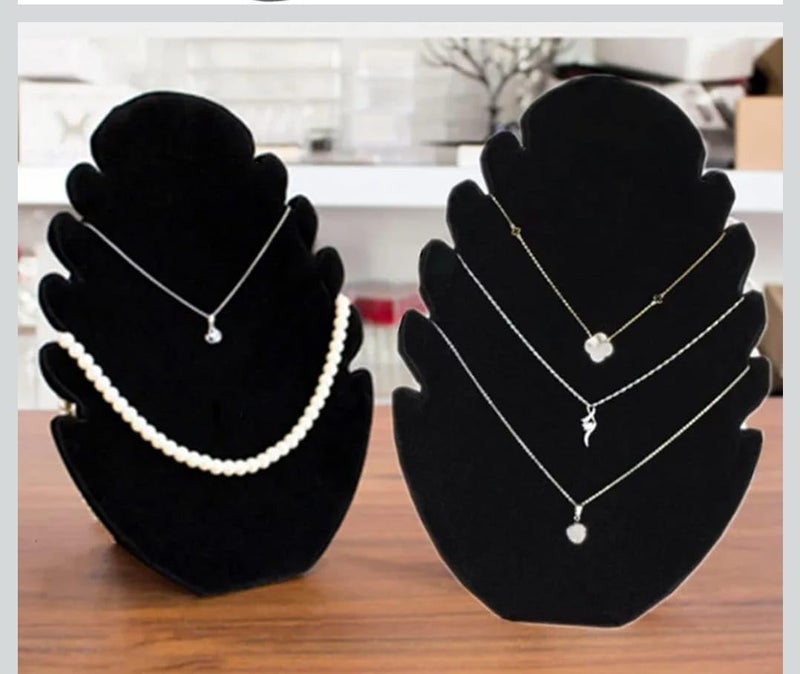 Hand Shaped Jewelry Display Stand, Black, 28x20cm, 2 Pieces, with Foldable Stand - Image 4