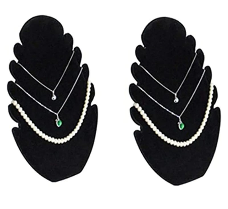 Hand Shaped Jewelry Display Stand, Black, 28x20cm, 2 Pieces, with Foldable Stand - Image 1
