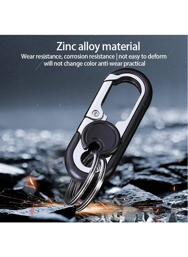 2 Pcs Car Key Chain, Double Layer Anti-Loss Chain Car Keychain Key, Metal Waistband Car Keychain Organizer - Image 5