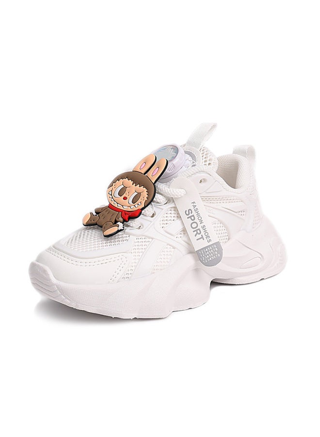 New Running Shoes, Mesh Sneakers For Girls, Non-slip Children's Breathable Button Shoes
