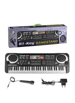 Generic 61 Key Keyboard Piano Music with Teaching Mode, Microphone, Sheet Music Stand and Power Supply portable keyboard piano for Beginners.  - Image 1