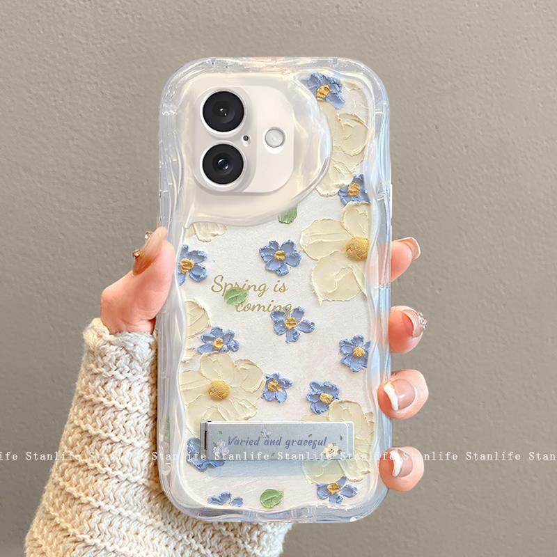 Fresh and Small Floral Design Suitable for Apple 16 Pro Phone Case, New Model for iPhone 15 Pro Max, Cartoon Style for 13, Personalized for 17 - Image 3