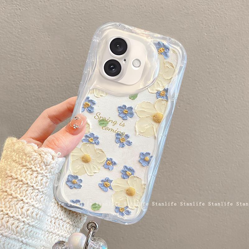 Fresh and Small Floral Design Suitable for Apple 16 Pro Phone Case, New Model for iPhone 15 Pro Max, Cartoon Style for 13, Personalized for 17 - Image 5