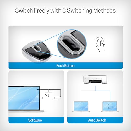 ATEN US221A 2-Port USB 2.0 Peripheral Switch, Includes 1x USB Type-A to USB Type-B Cable (1.8m) - Image 5