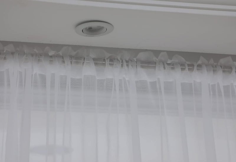 Mianbo Ivory Sheer Curtains 72 Inches Length 2 Panels Set Window Sheer Curtains Basic Rod Pocket For Bedroom Children Living Room Yard Kitchen - Image 4