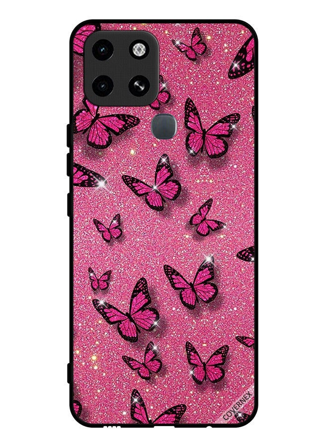 Covernex Protective Case Cover For Infinix Smart 6 Glitters & Butterflies  - Image 1