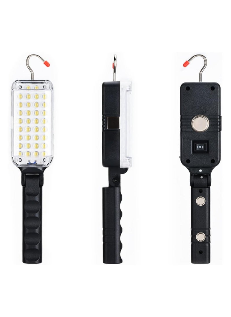 SYOSI Led Work Light, 1 Pack Portable Flashlight, Magnetic 700 Lumens Handheld Worklight, Rechargeable Light, Outdoors Car Inspection Light With Hook, 180 ° Angle To Adjust, For Car Repair Machine Emergency  - Image 1