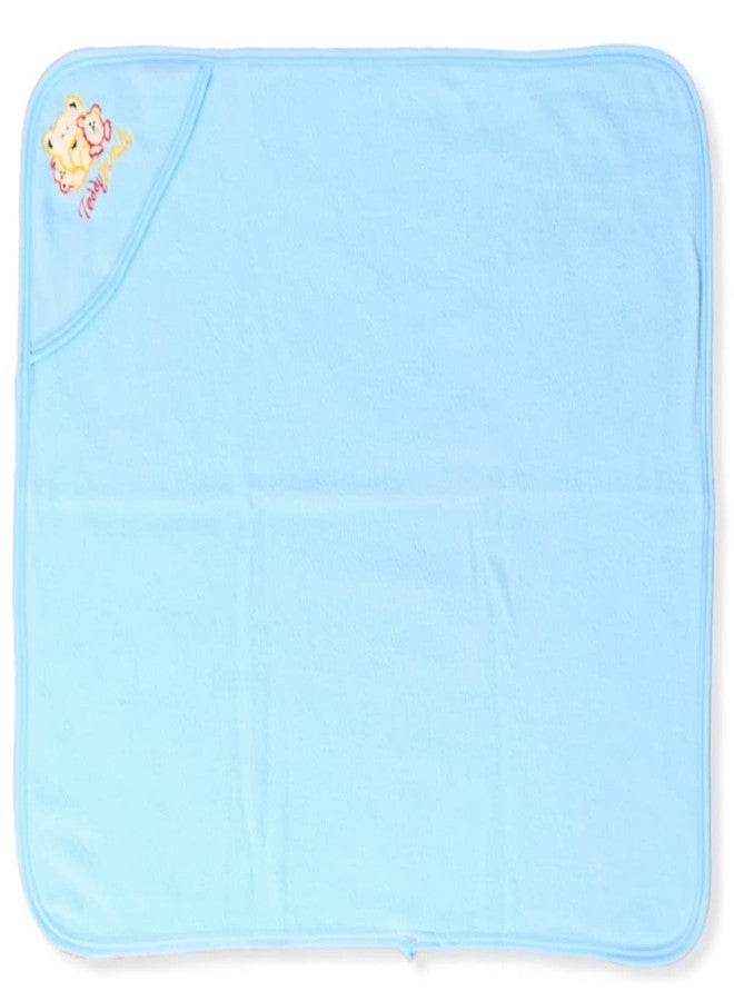 First Kick Baby Blankets Durable Combo Pack of Hooded Fur Wrapper, top Sheet Crib Blanket for Baby Boys and Baby Girls, Pack of 2 Sky Blue, Hotpink - Image 4