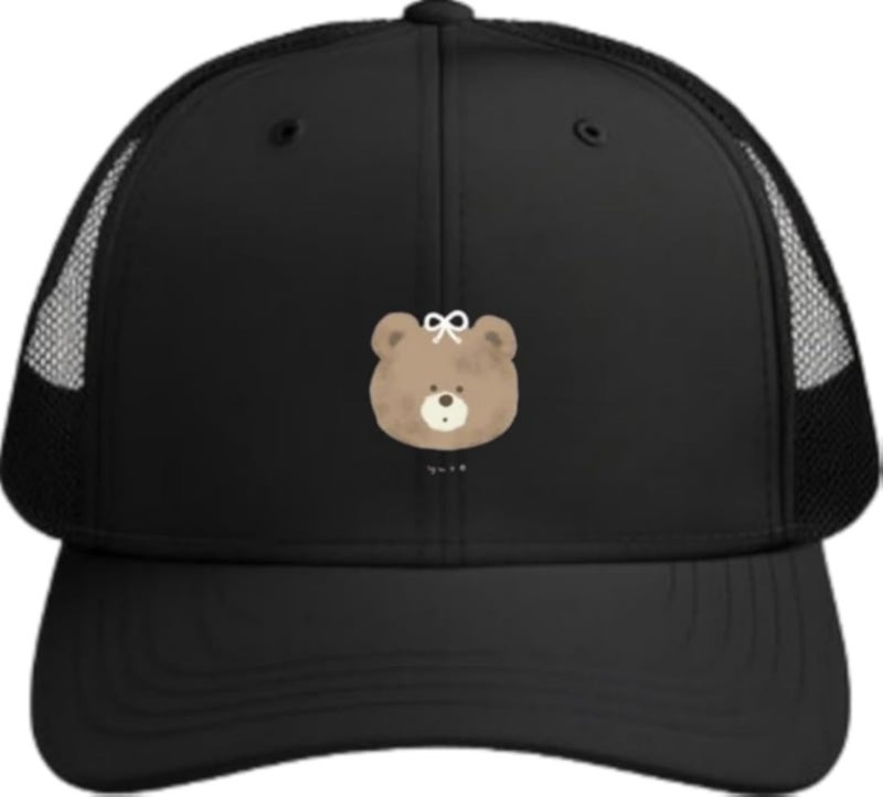 bear Baseball cap Black 3