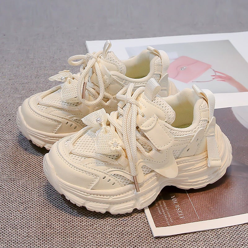 Girls' Sneaker 2025 Spring New Korean Shoes Children'S Mesh Torre Shoes Big Children'S Casual Shoes - Image 2