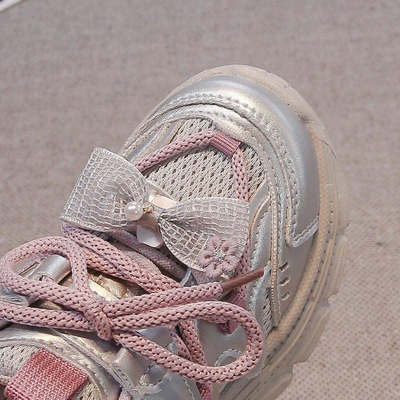 Girls' Sneaker 2025 Spring New Korean Shoes Children'S Mesh Torre Shoes Big Children'S Casual Shoes - Image 4