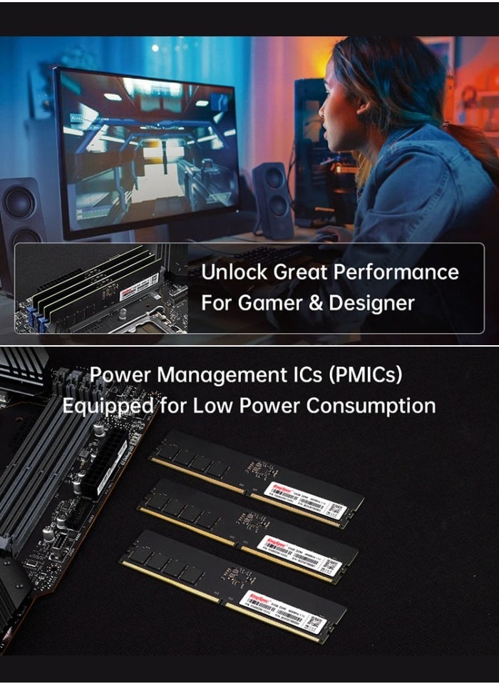 كينجس بيك - ذاكرة الوصول العشوائي DDR5 سعة 16 جيجابايت لسطح المكتب وذاكرة الوصول العشوائي (RAM) ذات 288 دبوسًا DIMM بسرعة 5600 ميجاهرتز متوافقة مع نظام Intel وAMD - Image 1