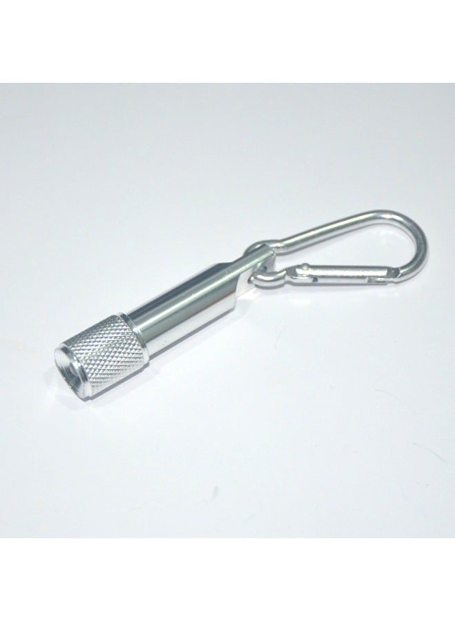 Columbia Mountaineering Buckle Mini Flashlight Light Small Flashlight LED Flashlight Printable Logo Electronic Lamp-Color:Silver - Image 1