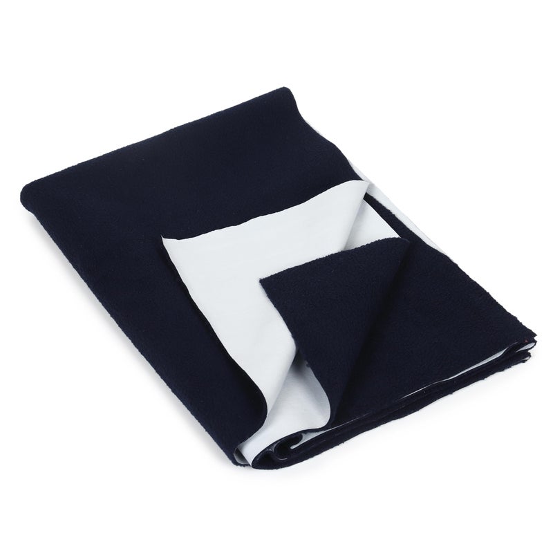 Modern Heados Anti-Piling Fleece Extra Absorbent Quick Dry Sheet for New Born Babies, Cotton Bed Protector Mattress, Reusable Waterproof Baby Cot Sheet (Black, Large) - Image 1