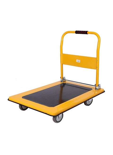 Push Cart Dolly-300kg- Heavy-duty Folding Hand Platform Truck with Smooth Rolling Wheels and Foldable Handle -for Construction and Material Handling, Warehouse Transport, and Industrial Moving
