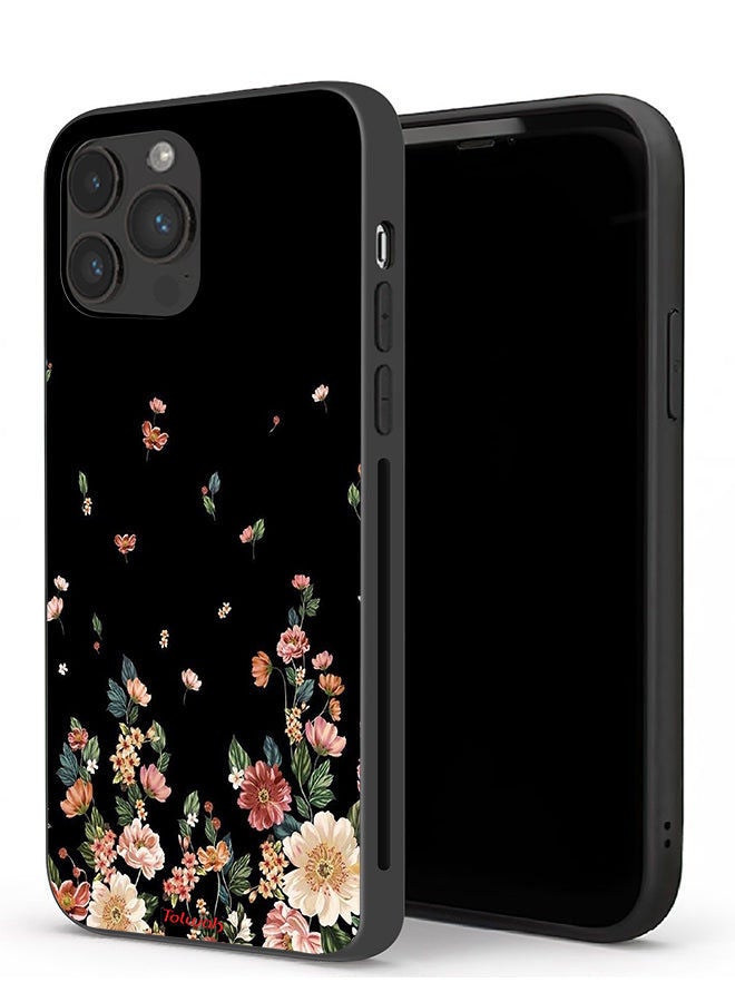 Tolwak Apple iPhone 13 Pro Protective Case Small Flowers In Bottom - Image 1