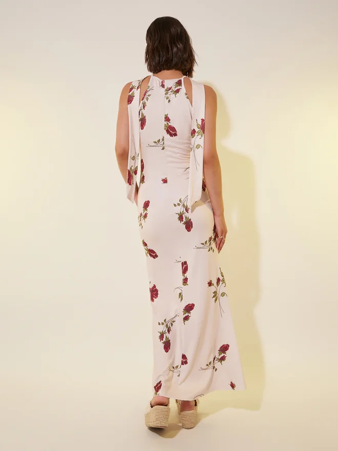 Take Two Floral Halter Maxi Dress