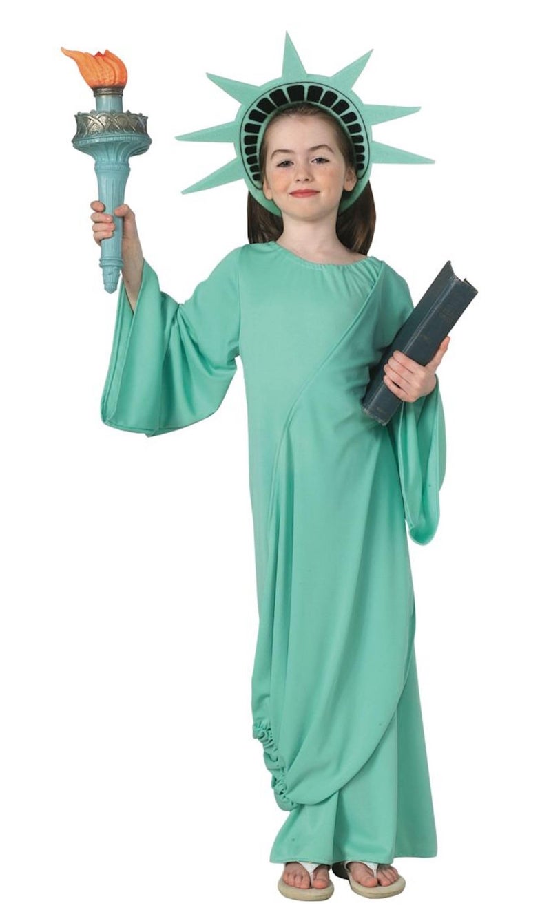 Rubies Statue Of Liberty Costume for Kids, Girl's Large - Image 1