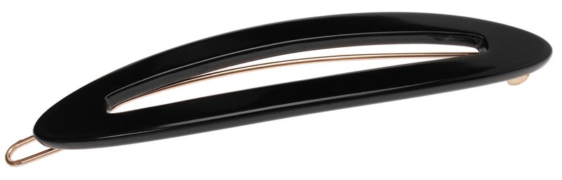 France Luxe Sliver on Tige Boule Barrette Black